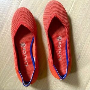 Rothys The Flat Retired Persimmon Orange Womens 7 Round Toe - cute!